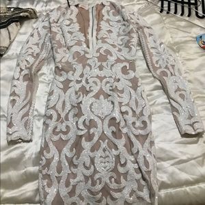 White sequence dress